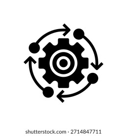 Icono de línea de inicio Lean, símbolo de esquema para metodología ágil, proceso eficiente, Producto mínimo viable, reducción de residuos e iteración rápida. Icono de signo de Vector.