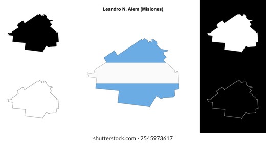 Leandro N. Alem department (Misiones) mapa esboço conjunto