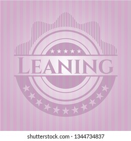 Leaning pink emblem. Retro
