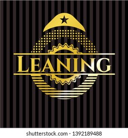 Leaning shiny emblem. Vector Illustration. Detailed.