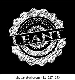 Leant written on a blackboard