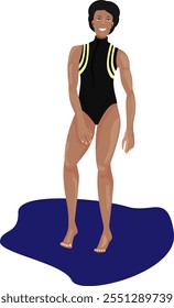 leaotrad skim suit woman vector