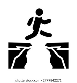 Leap Ahead Icon Element For Design