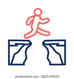 Leap Ahead Icon Element For Design