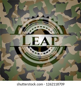 Leap camouflaged emblem