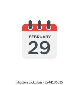 leap day calendar february 29th design vector illustration.