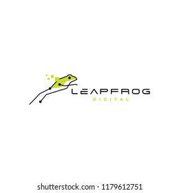 Leap Frog Tech Digital Logo Vector Icon Design Inspirations