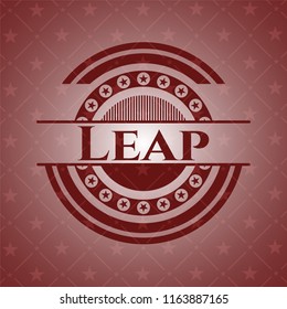 Leap retro red emblem