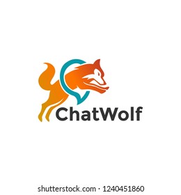 Leap Wolf for Chat Logo application with Vector Files