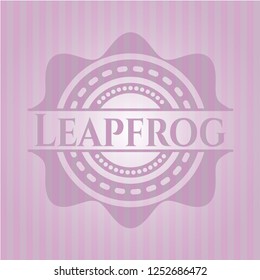 Leapfrog realistic pink emblem