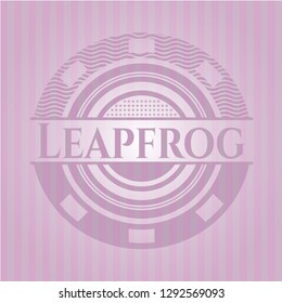 Leapfrog realistic pink emblem