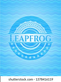 Leapfrog water badge background.