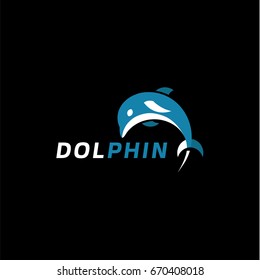Leaping Dolphin Logo Modern Style Vector Design Illustration art