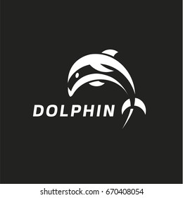 Leaping Dolphin Logo Modern Style Vector Design Illustration art