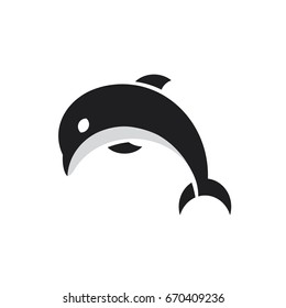 Leaping Dolphin Logo Modern Style Vector Design Illustration art
