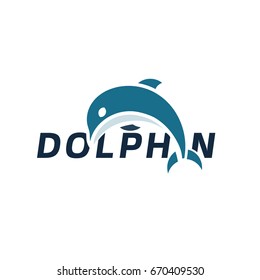 Leaping Dolphin Logo Modern Style Vector Design Illustration art