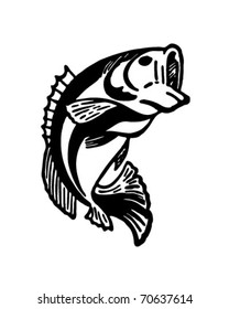 Leaping Fish - Retro Ad Art Illustration