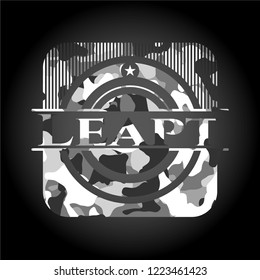 Leapt on grey camo texture
