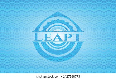 Leapt water representation badge. Vector Illustration. Detailed.