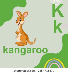 learn alphabets K with images vector
