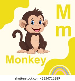 learn alphabets M with images vector