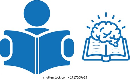 Icono Aprender libro y adquirir conocimiento  