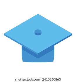 Learn cap icon isometric vector. College diploma. Student school