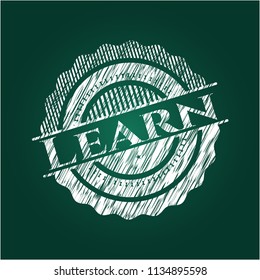Learn chalkboard emblem
