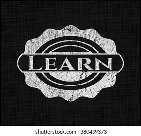 Learn chalkboard emblem