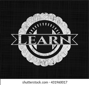 Learn chalkboard emblem
