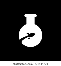 Learn chemistry logo, natural chemistry template icon