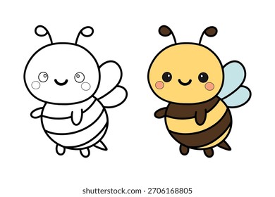 Aprenda a colorir o caractere Bee completo com exemplos coloridos