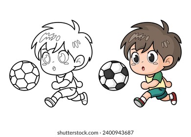 learn to color boys playing football, coloring books, coloring pages