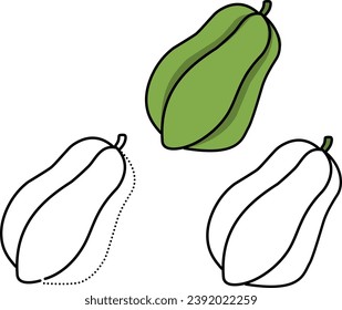 learn to color and connect fruit lines for children