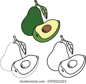 learn to color and connect fruit lines for children