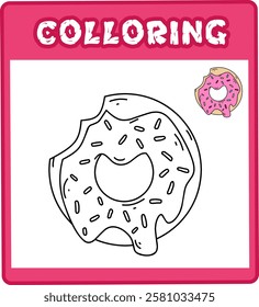 learn to color donuts, suitable for children's books