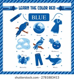 Learn The Color Red- things that are bluecolor