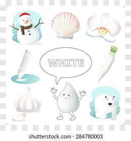 Learn The Color White- things that are white color