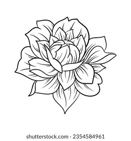 learn coloring for kids, flower image