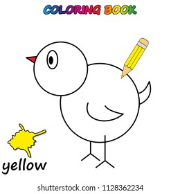 Learn colors. Worksheet. Game for kids - coloring book.