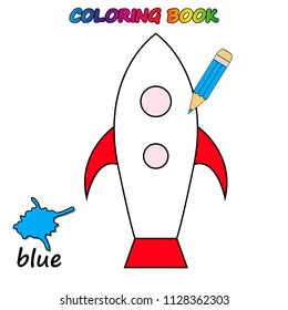 Learn colors. Worksheet. Game for kids - coloring book.