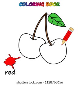 Learn colors. Worksheet. Game for kids - coloring book.