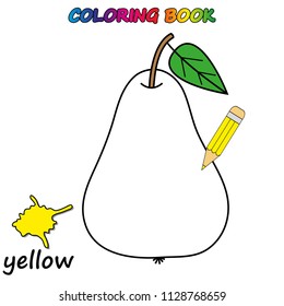 Learn colors. Worksheet. Game for kids - coloring book.
