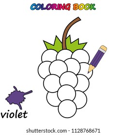 Learn colors. Worksheet. Game for kids - coloring book.