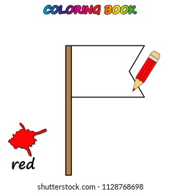 Learn colors. Worksheet. Game for kids - coloring book.