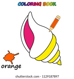 Learn colors. Worksheet. Game for kids - coloring book.
