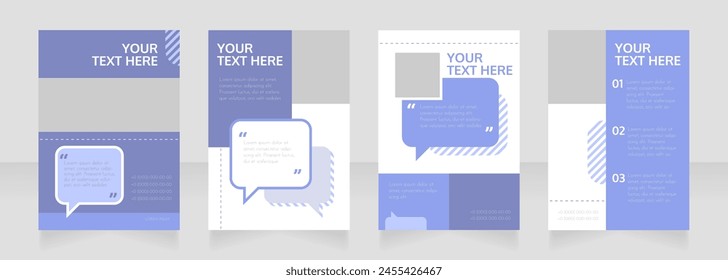 Learn communication skills blank brochure layout design. Project info. Vertical poster template set with empty copy space for text. Premade corporate reports collection. Editable flyer paper pages