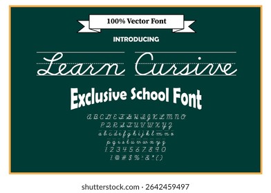 Learn Cursive | Back to School Fonts | Dotted, Cursive, Handwriting, Tracing and Educational Classroom Fonts for Kids and Teachers
