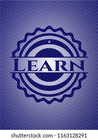 Learn with denim texture