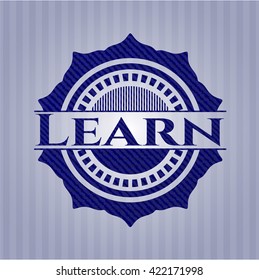 Learn with denim texture